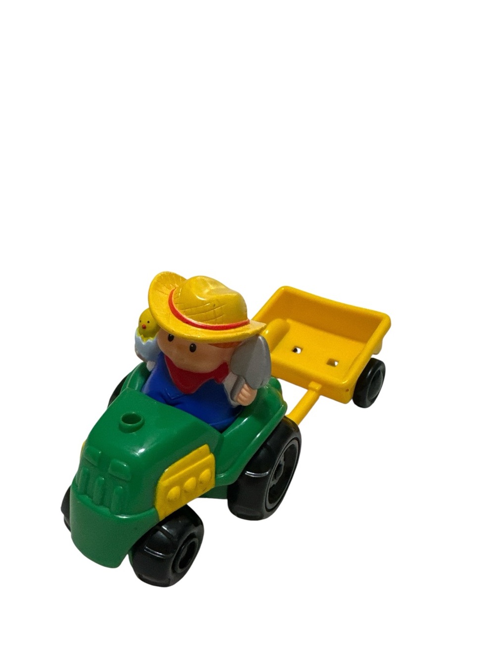 Little People Green & Yellow Farm Tractor Toy with Farmer Figure